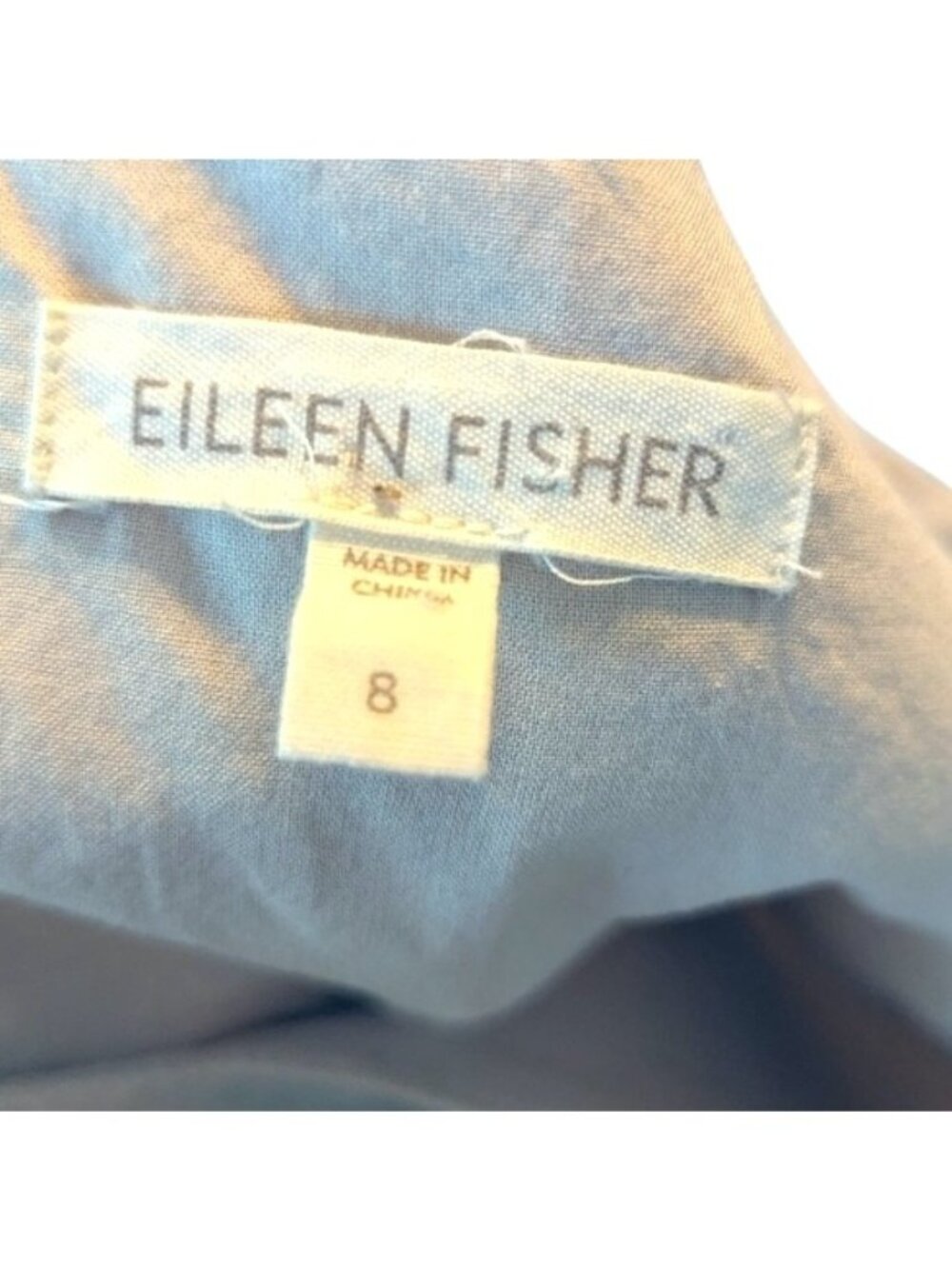 Eileen Fisher Organic Linen Gray Sequin Dress 8 - Picture 5 of 6